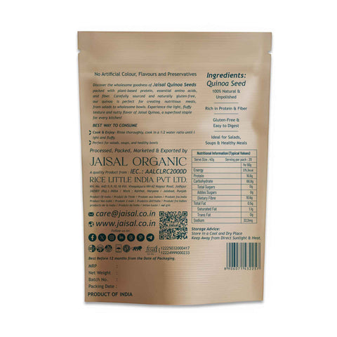 Jaisal Quinoa - Premium Nutrient - Rich Superfood for Healthy Living - Jaisal Organic